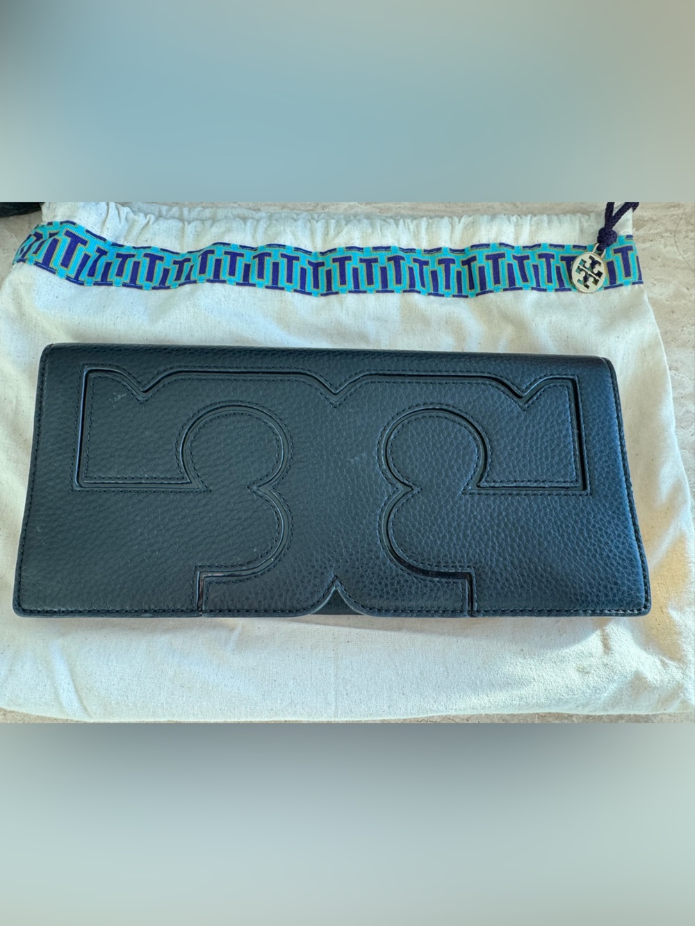 Tory Burch Black Leather Clutch